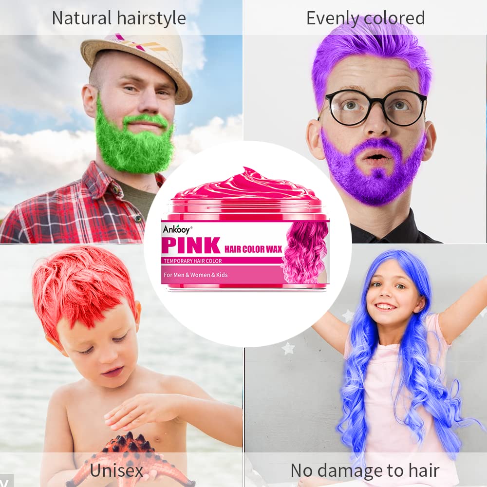 ANKOOOY blue hair color wax bottle for playful washable color details