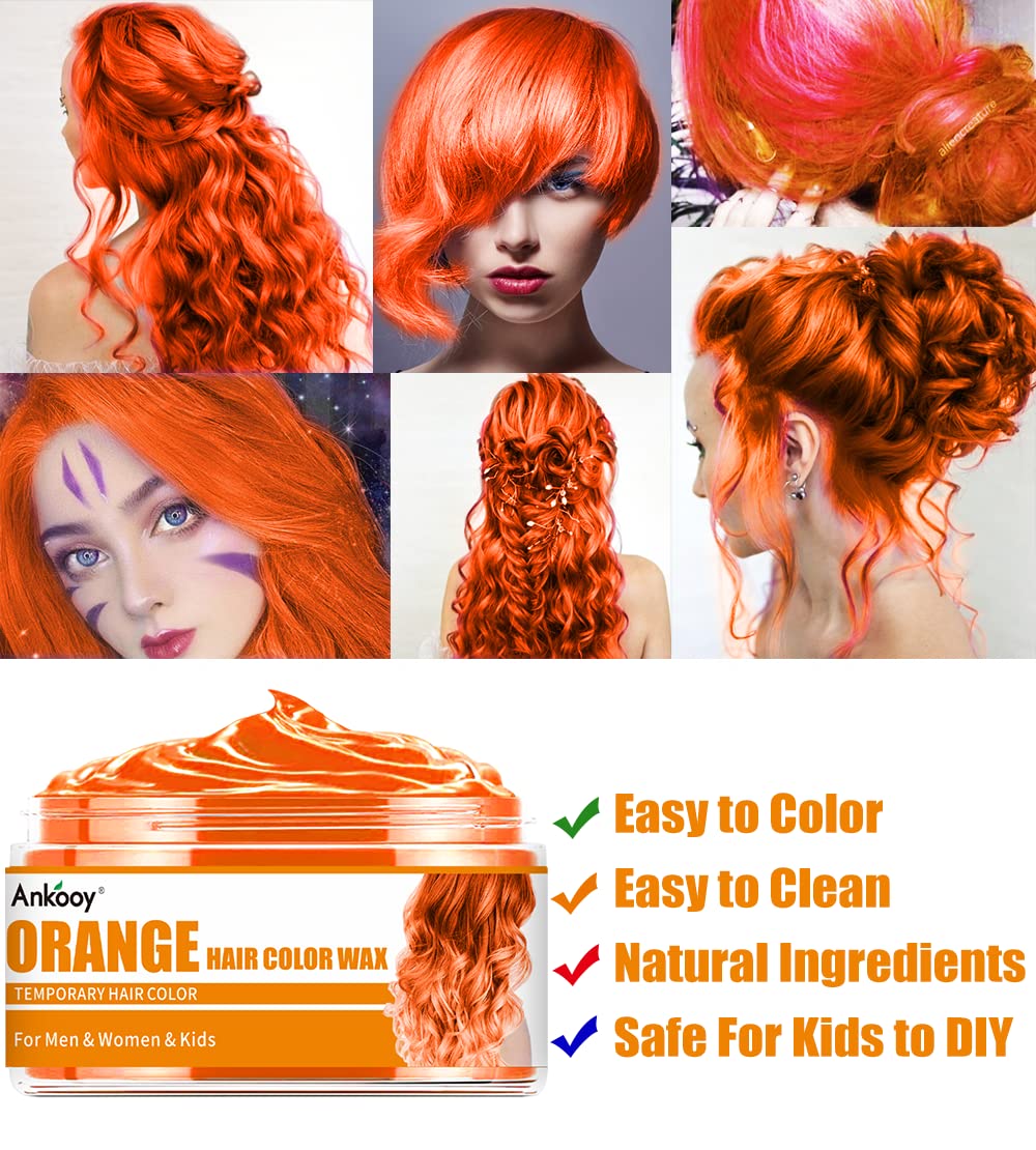 ANKOOOY red hair color wax bottle for vibrant temporary highlights