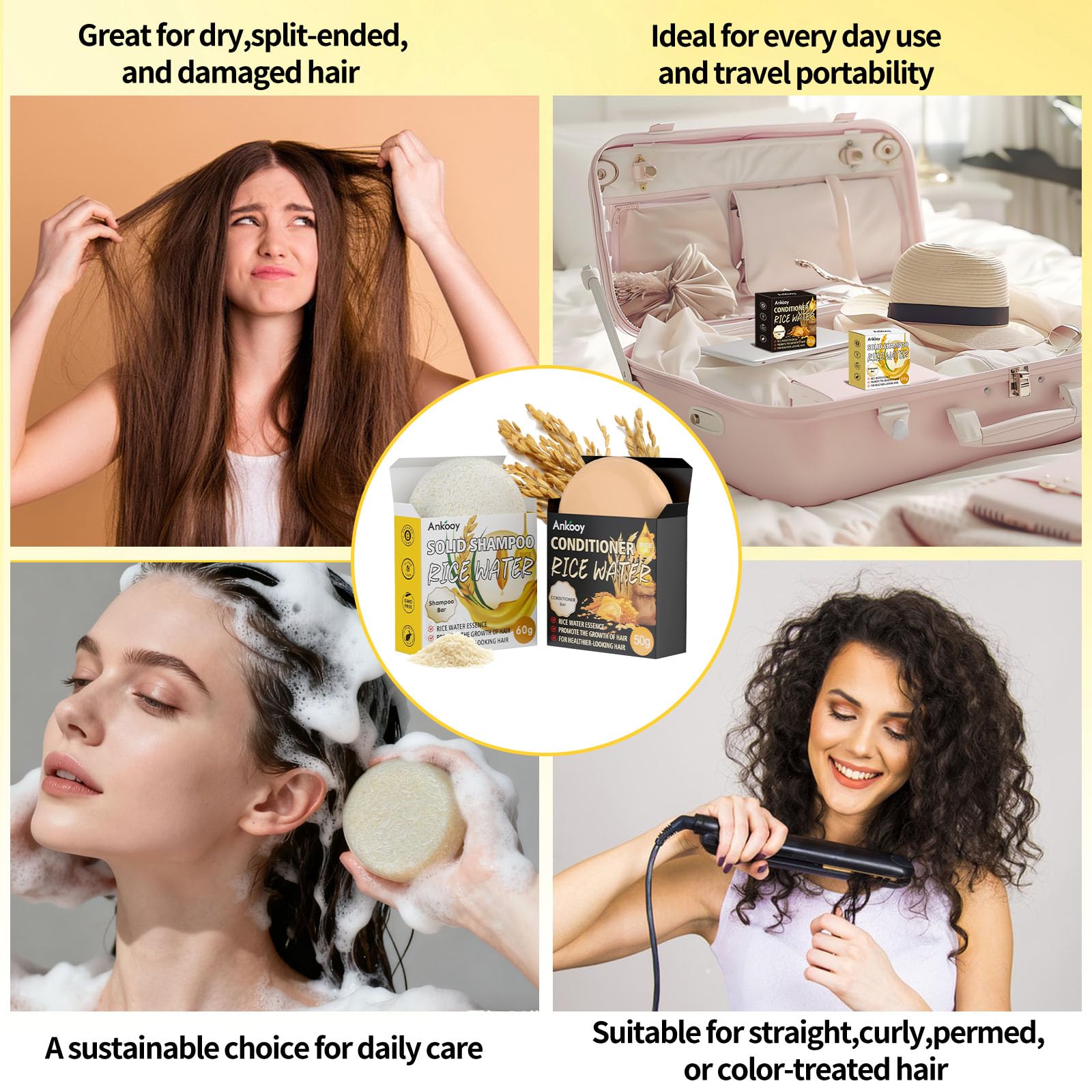 ANKOOY hair ends aftercare visual suggesting smoother, more defined finish.