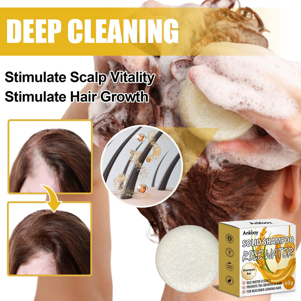 ANKOOY ingredients image shows rice extract and coconut oil for scalp nourishment.
