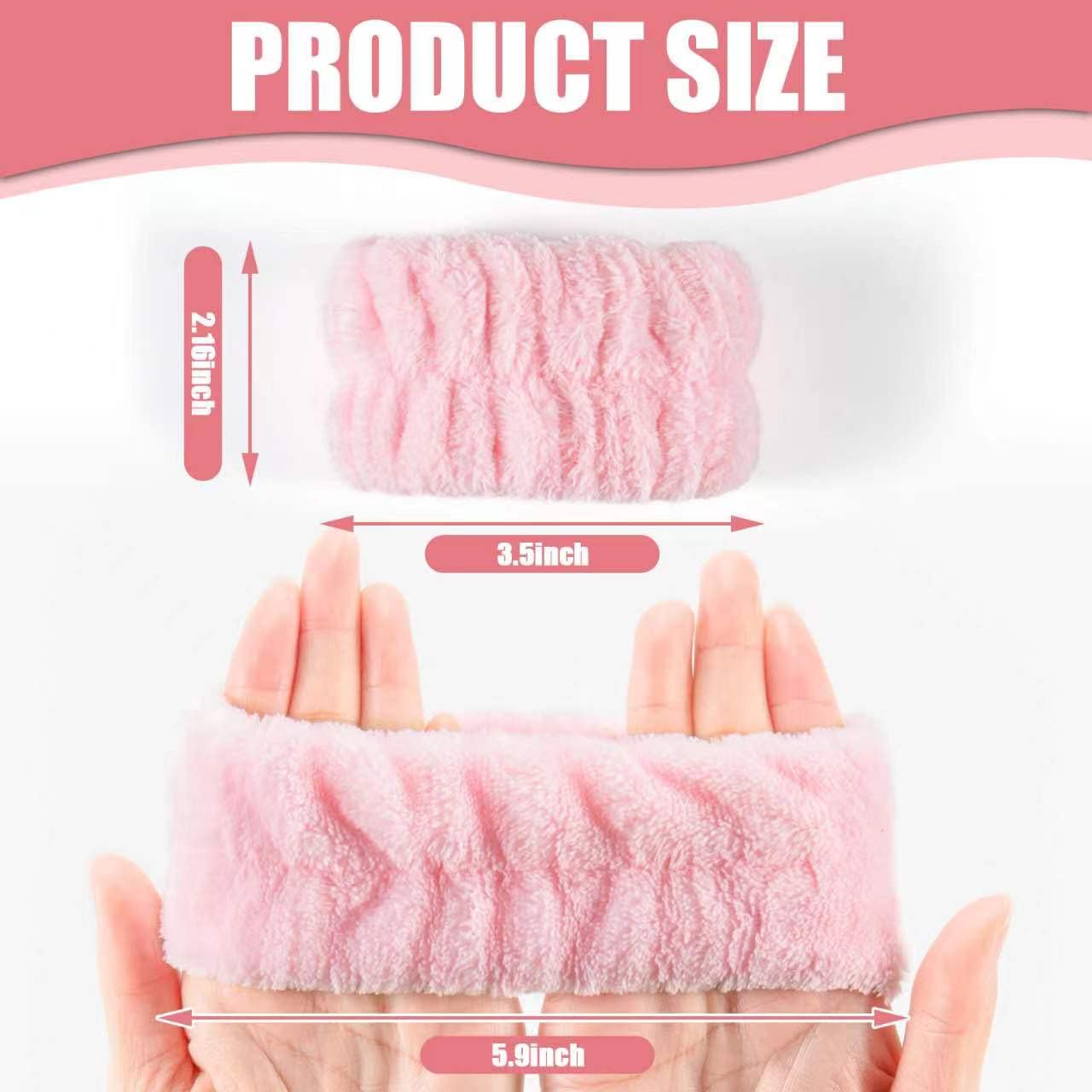 Anmieciu wrist washband soft microfiber provides gentle scrubbing against the skin.