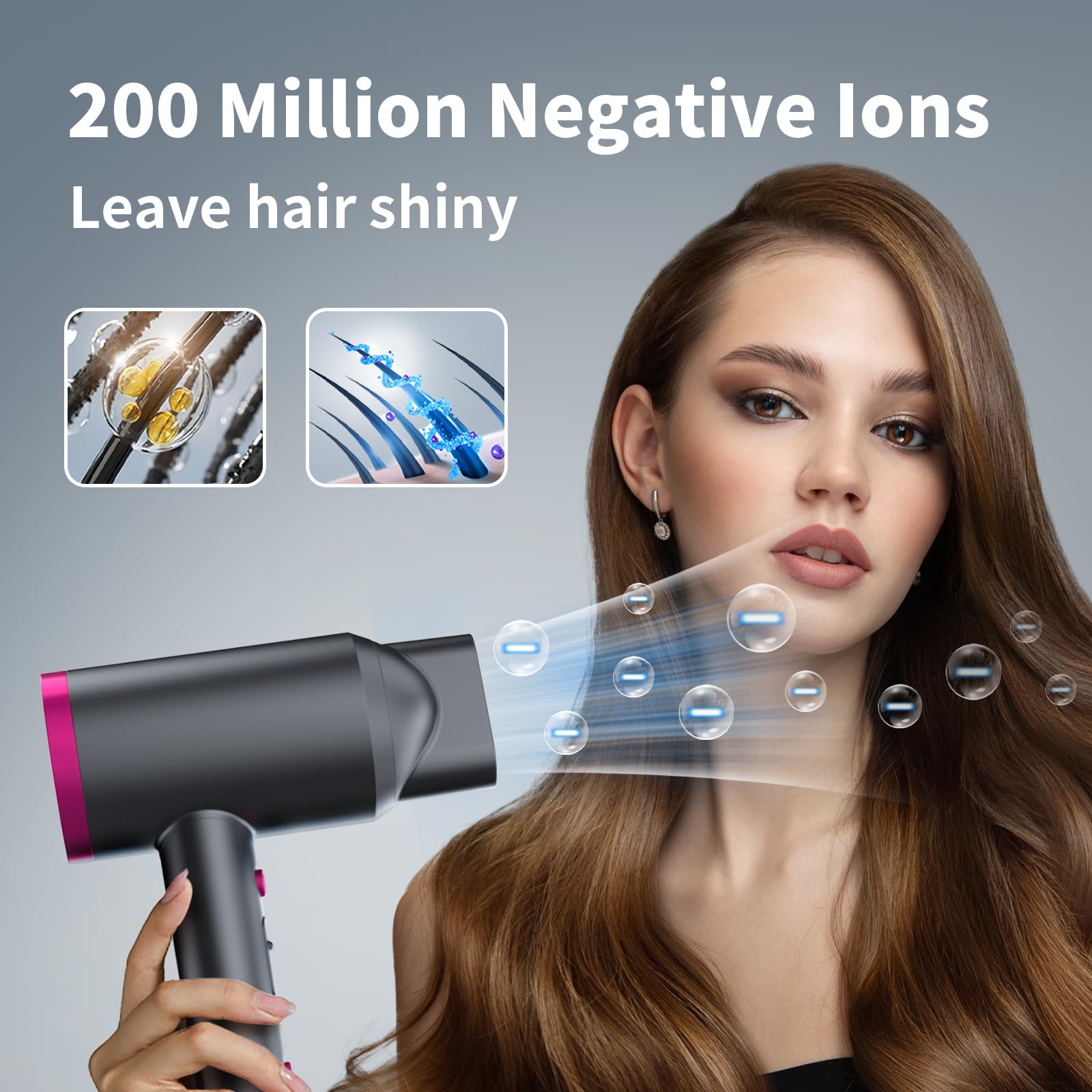 ANNE BETTY Ionic Hair Dryer diffuser attachment distributes airflow to reduce frizz