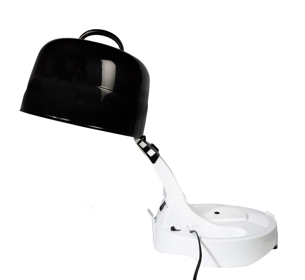 Annie Hot and Hotter hood dryer side view highlights adjustable column for even drying