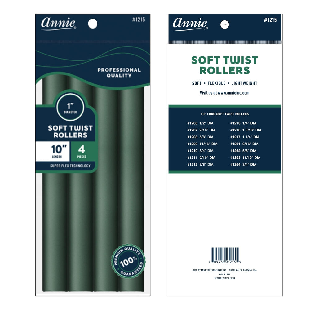 Annie Soft Twist Roller Set 10in length for long hair styling without heat