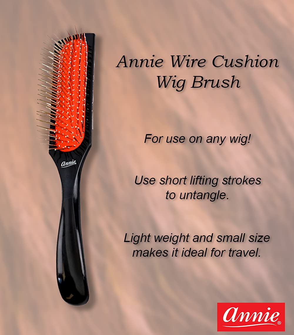 Annie Wire Cushion Wig Brush sleek design for fast, smooth maintenance.