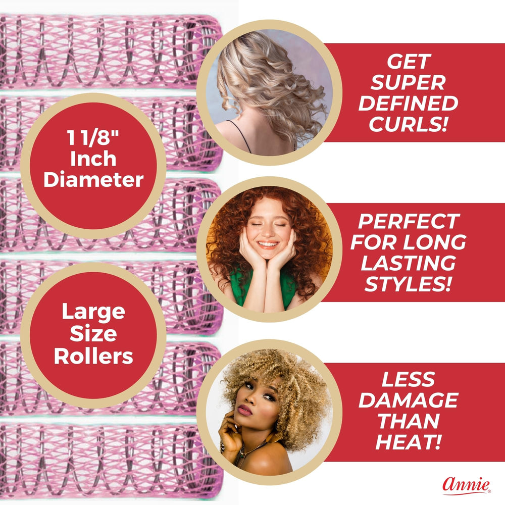 Ventilated mesh design promotes airflow for faster setting on hair.