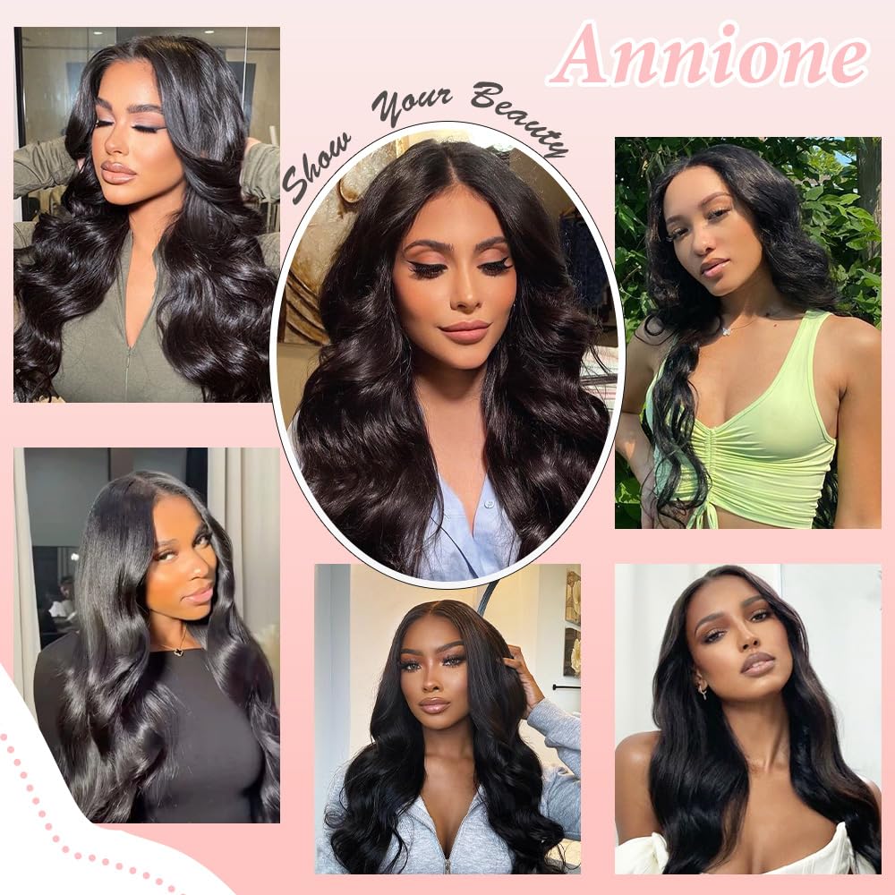 Annione 200-density body wave hair for full, voluminous styling