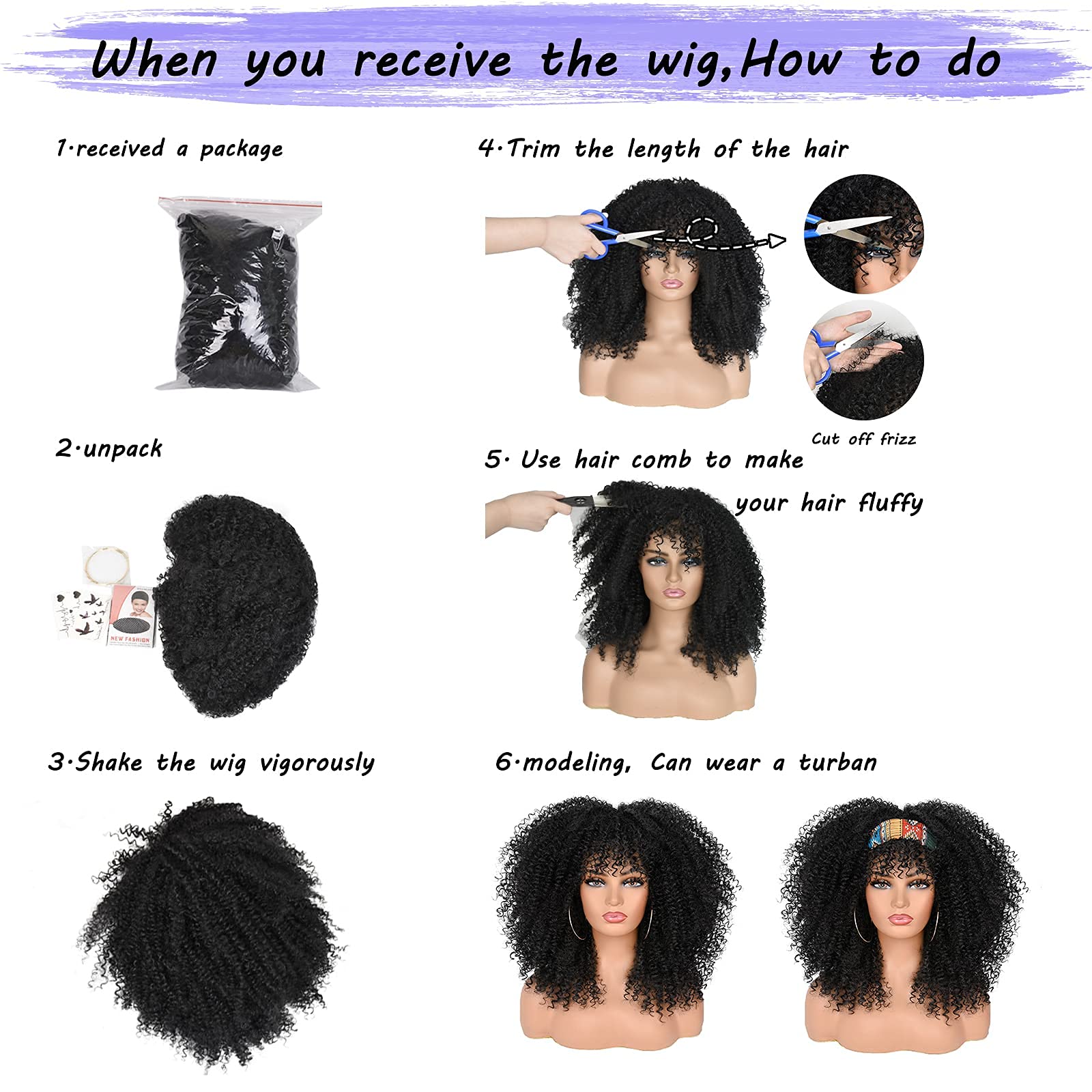 ANNISOUL Accessories included with wig cap and extras for customization