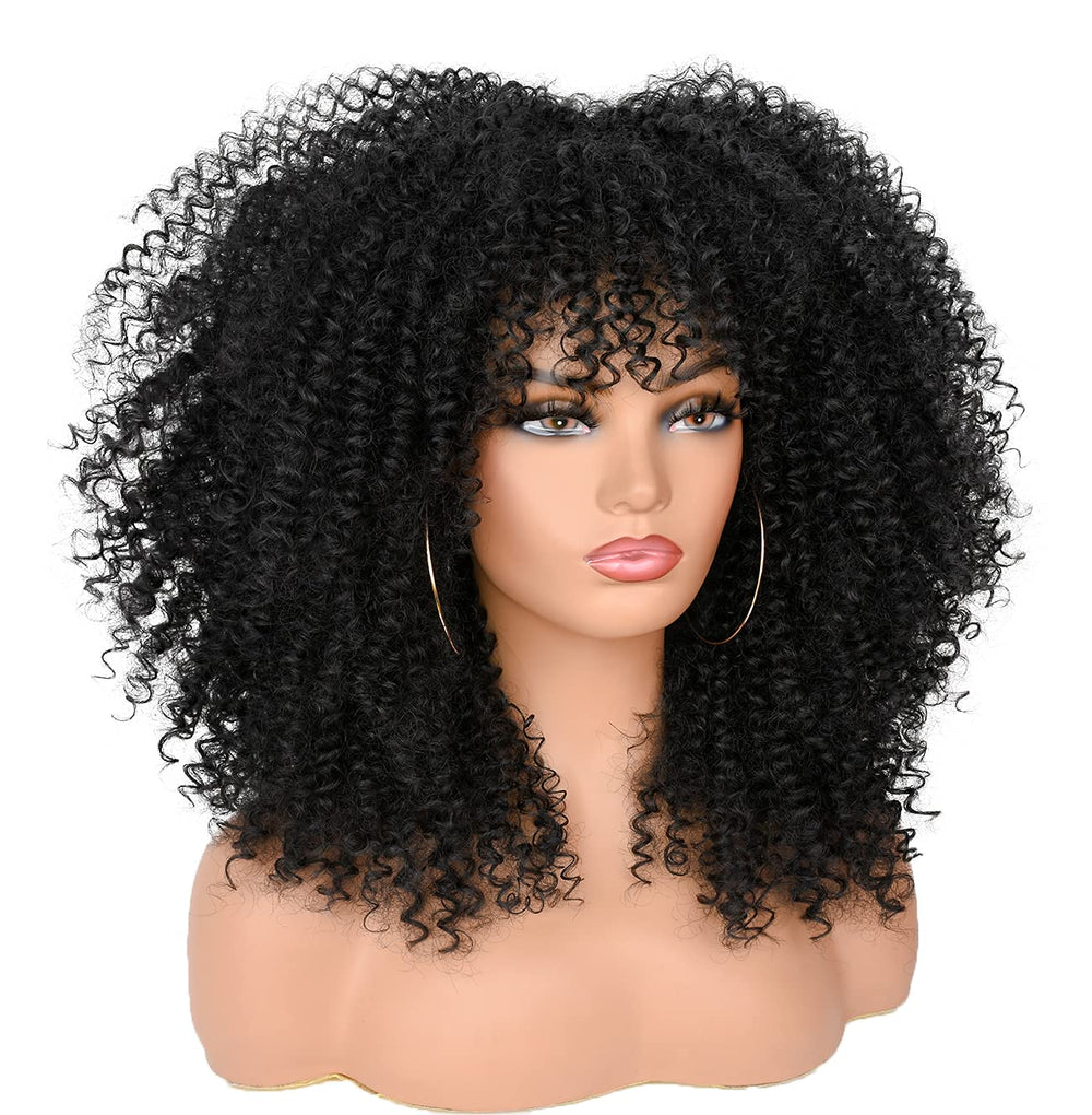 ANNISOUL Glueless Cap Curly Wig for easy on/off and secure fit