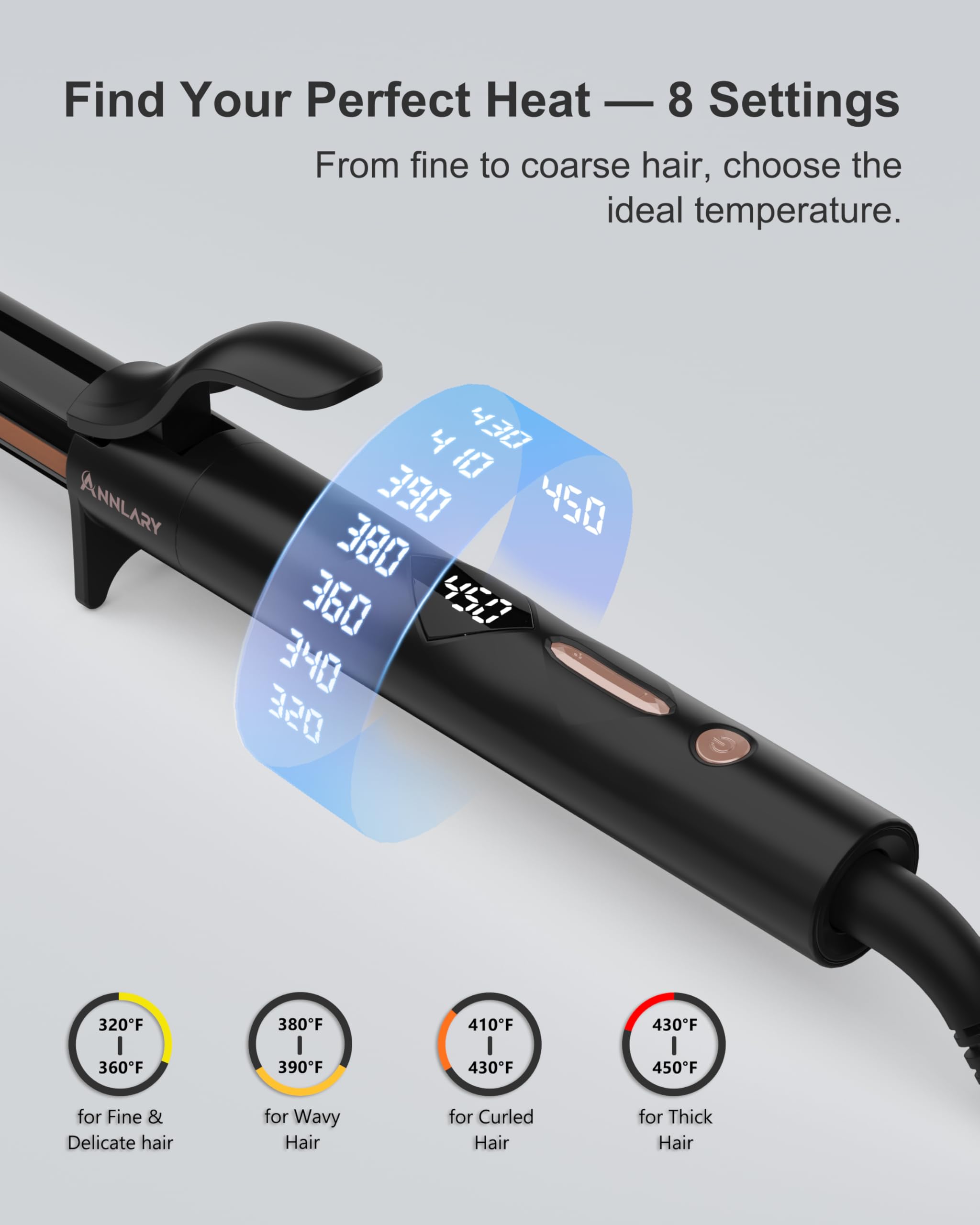 ANNLARY 360-degree swivel cord enables tangle-free maneuvering.