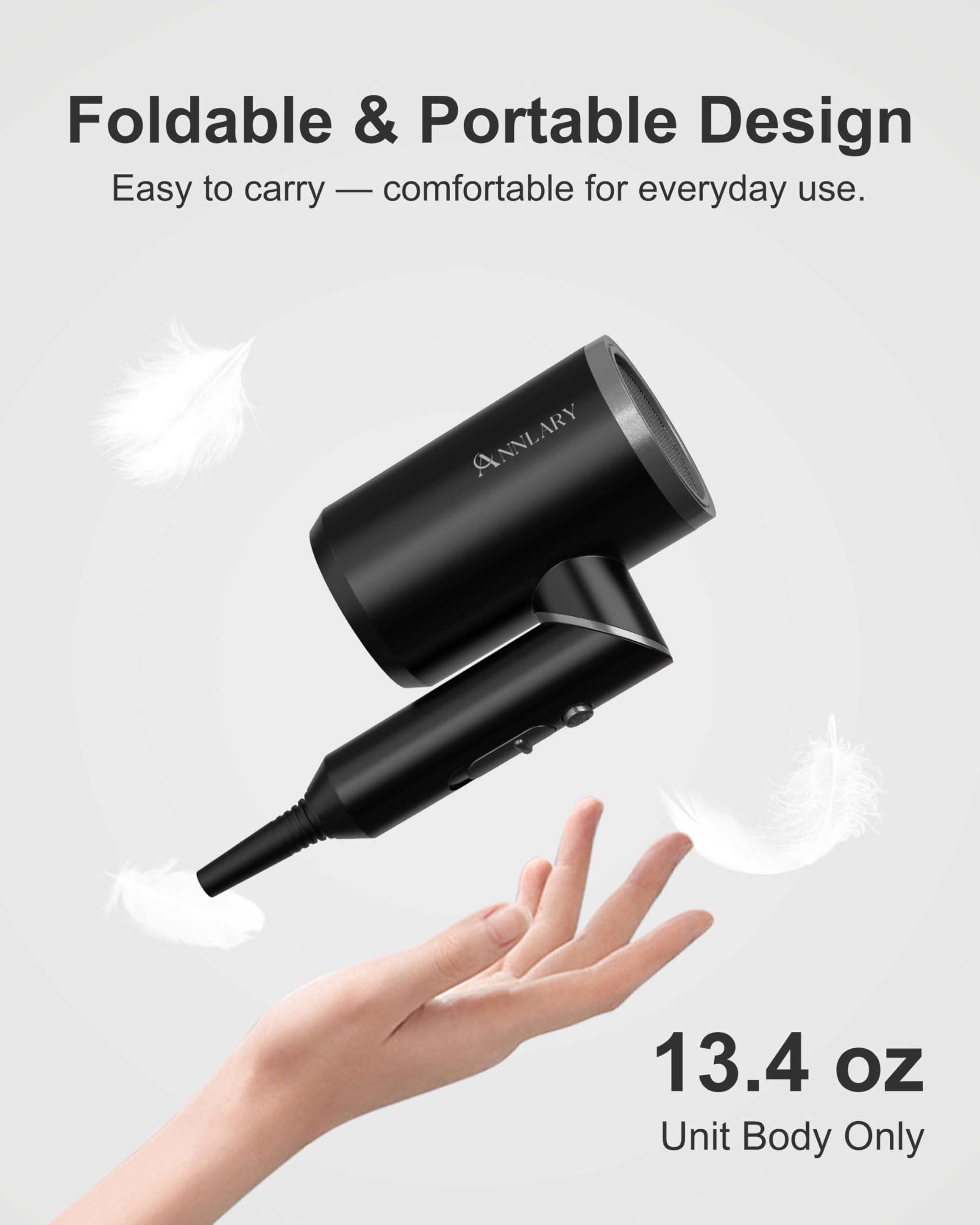 ANNLARY hair dryer with NTC monitoring for safe styling