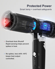 ANNLARY Hair Dryer in a compact foldable form, ideal for travel.