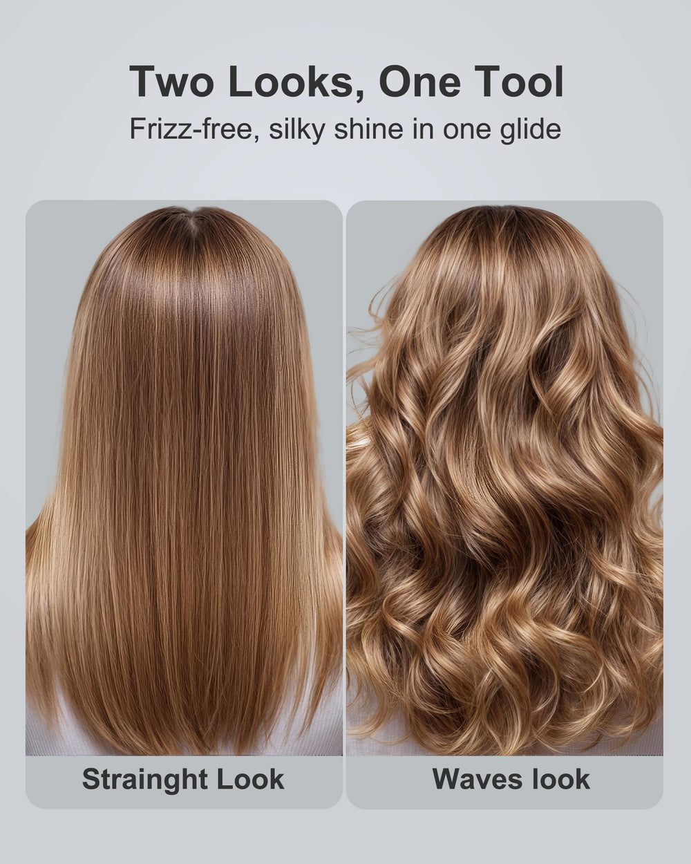 ANNLARY 3D floating plates evenly contact hair strands.