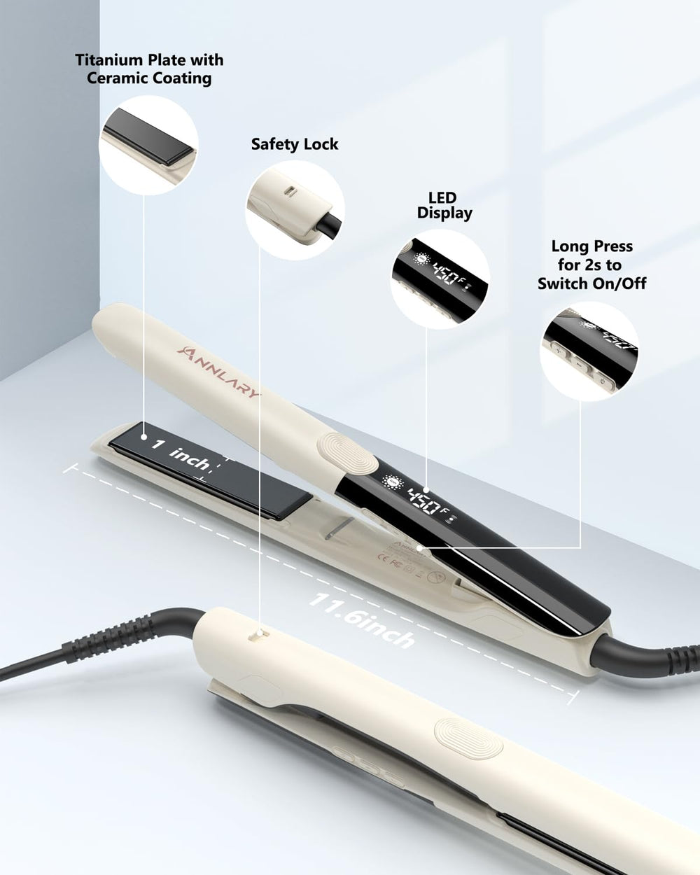 Annlary dual voltage design is travel-friendly for international use