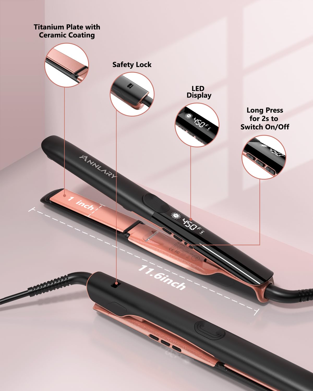 ANNLARY fast heat-up saves time on busy mornings.