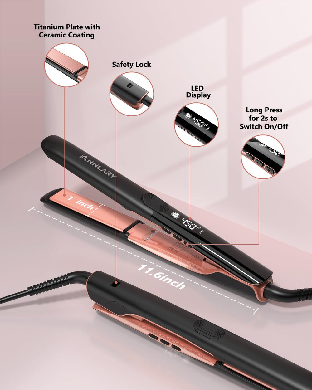 ANNLARY fast heat-up saves time on busy mornings.