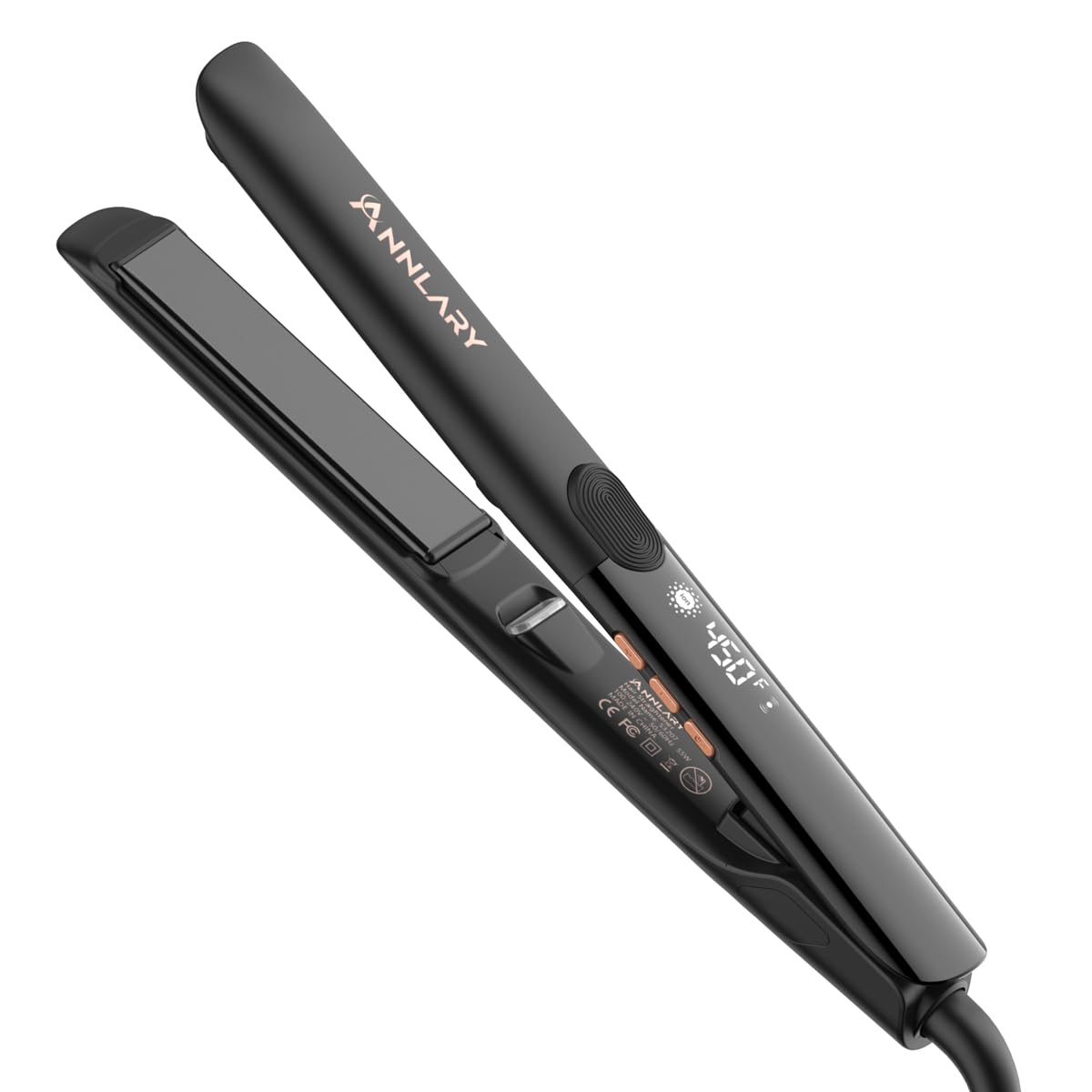 ANNLARY hair straightener with heat-resistant silicone pad for safer styling