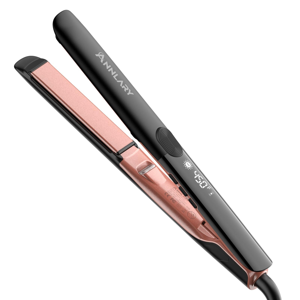 ANNLARY hair straightener with ionic technology for smoother, frizz-reduced hair.