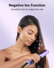 ANNLARY ionic technology closeup demonstrates frizz control.