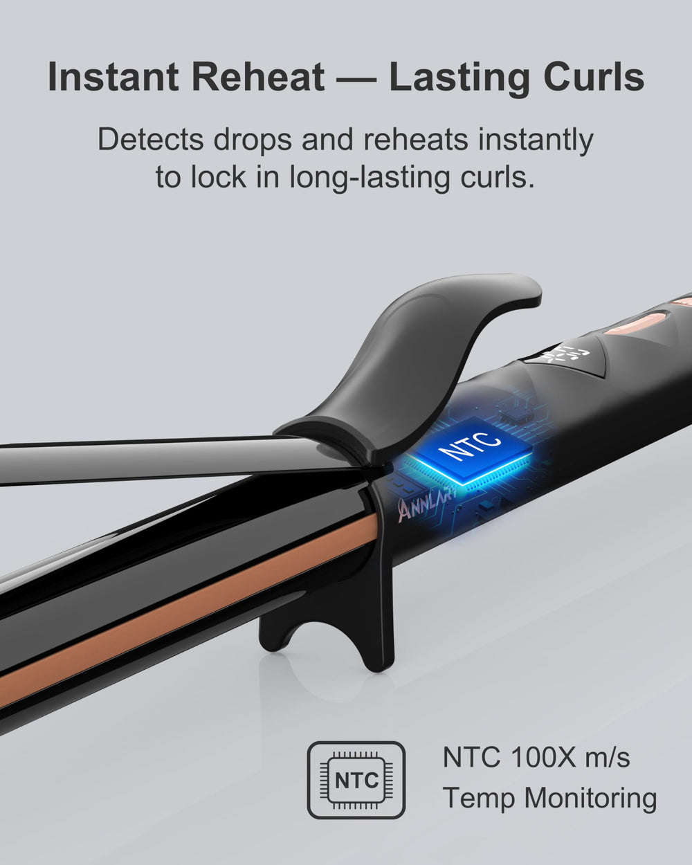 ANNLARY NTC smart control maintains a steady temperature while you style.