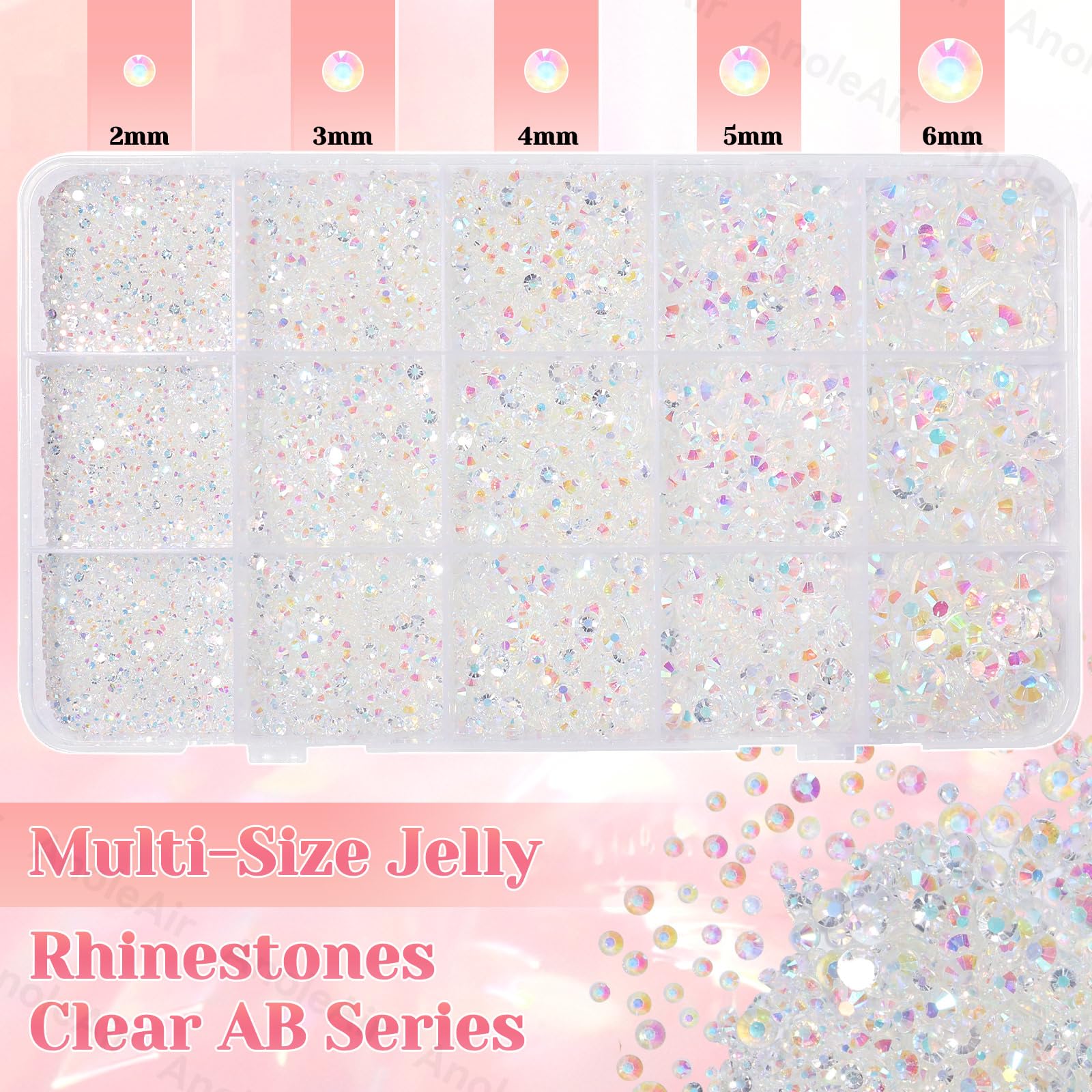AnoleAir bedazzling kit with tools for easy application and precise placement.