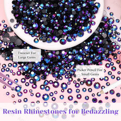 AnoleAir glossy resin rhinestones catch light with a radiant finish.