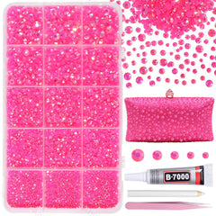 AnoleAir hot pink rhinestones kit for vibrant tumbler decoration.