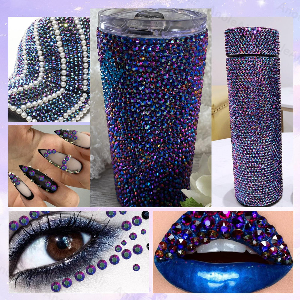 AnoleAir rhinestones ideal for tumblers, phone cases, nails, and crafts.