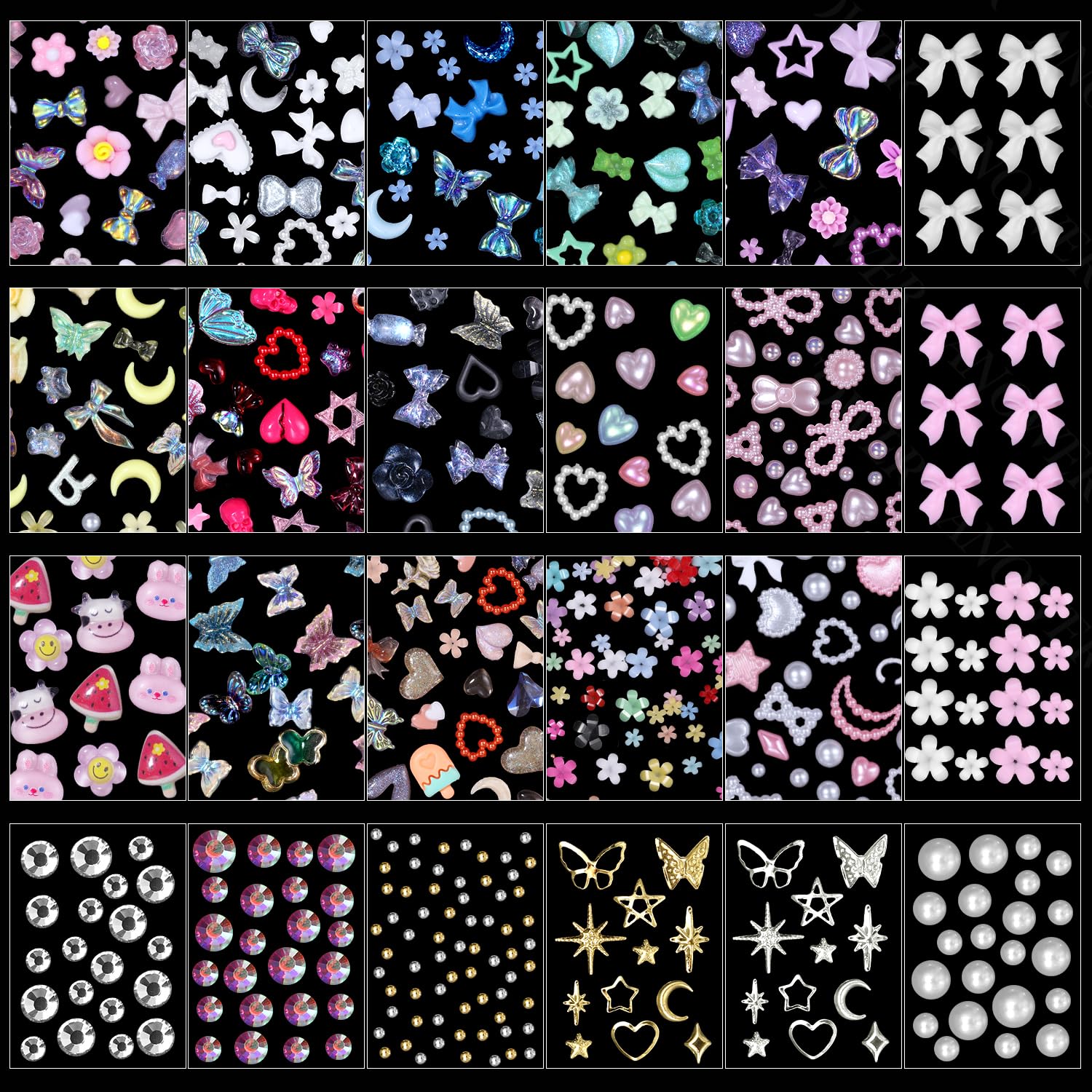 Anower 3D nail charms flower adds delicate flair for expressive nail art