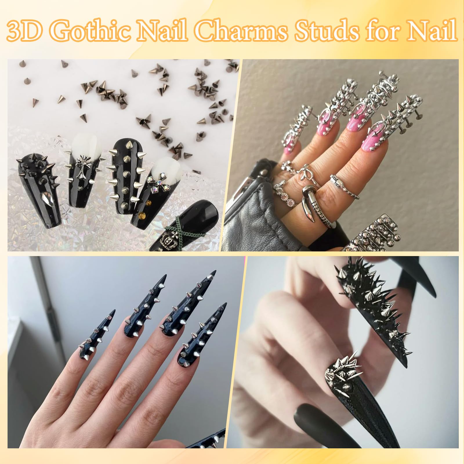 Anower decorative charms kit, supports multiple nail designs and everyday crafting uses