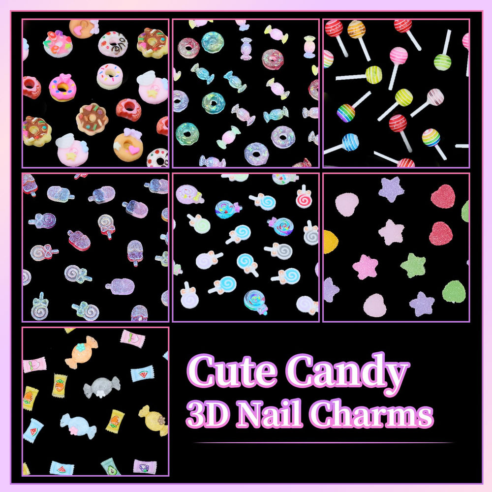 Anower donut nail charms bring sweet detail to nail designs