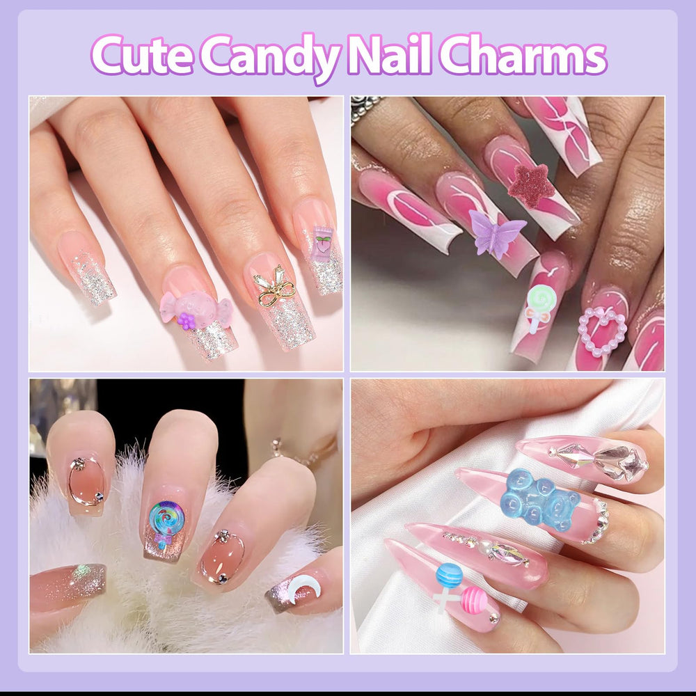 Anower heart nail charms spark charm-filled art for personal expression