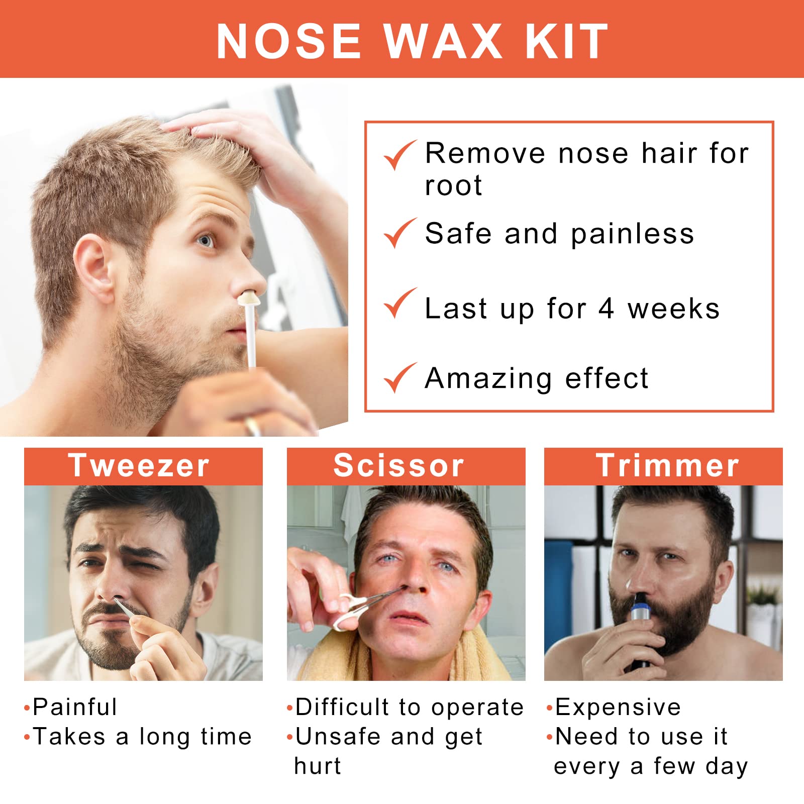 ANREACHO wax kit with wooden sticks for tidy at-home routines