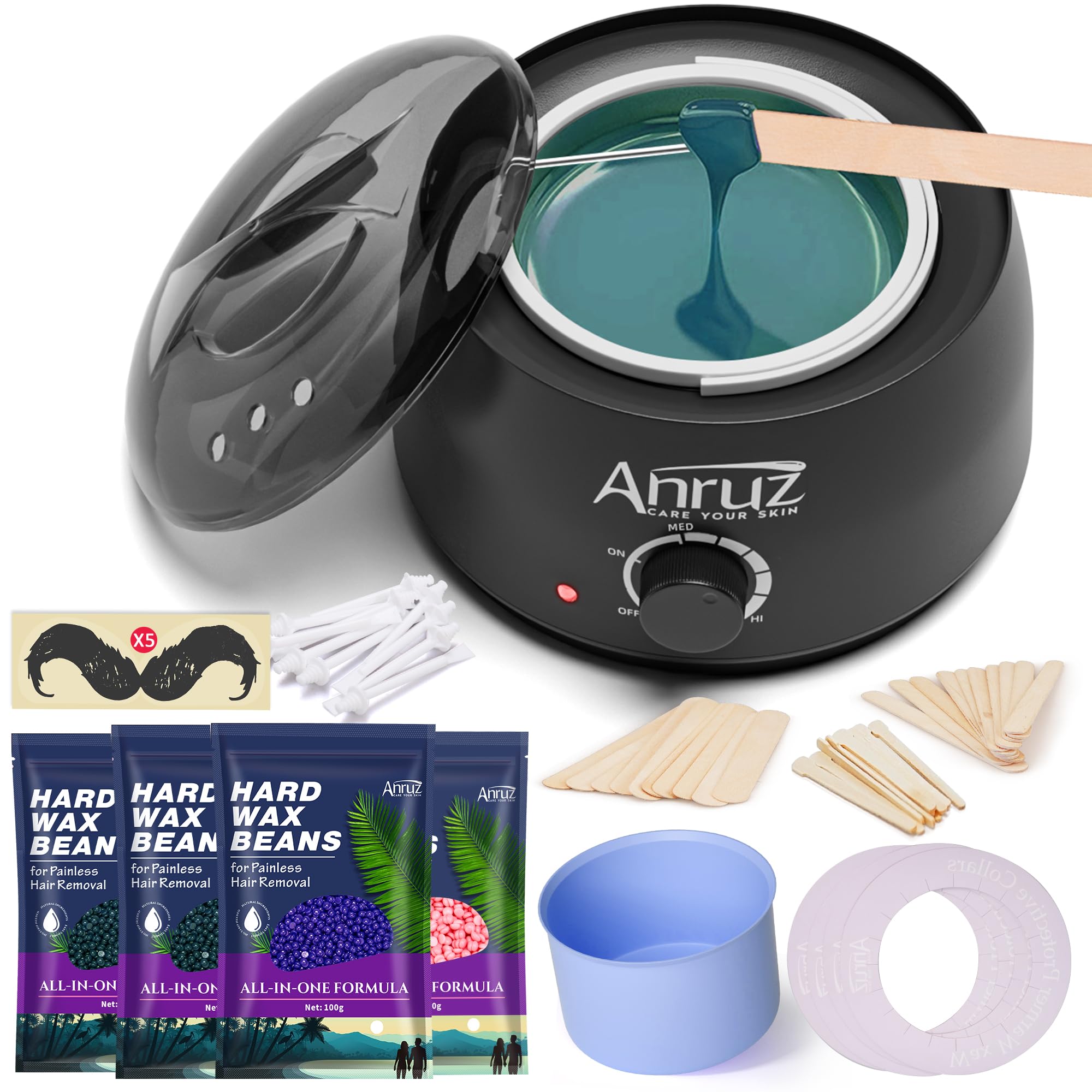 ANRUZ waxing machine 500 ml for convenient at-home waxing.