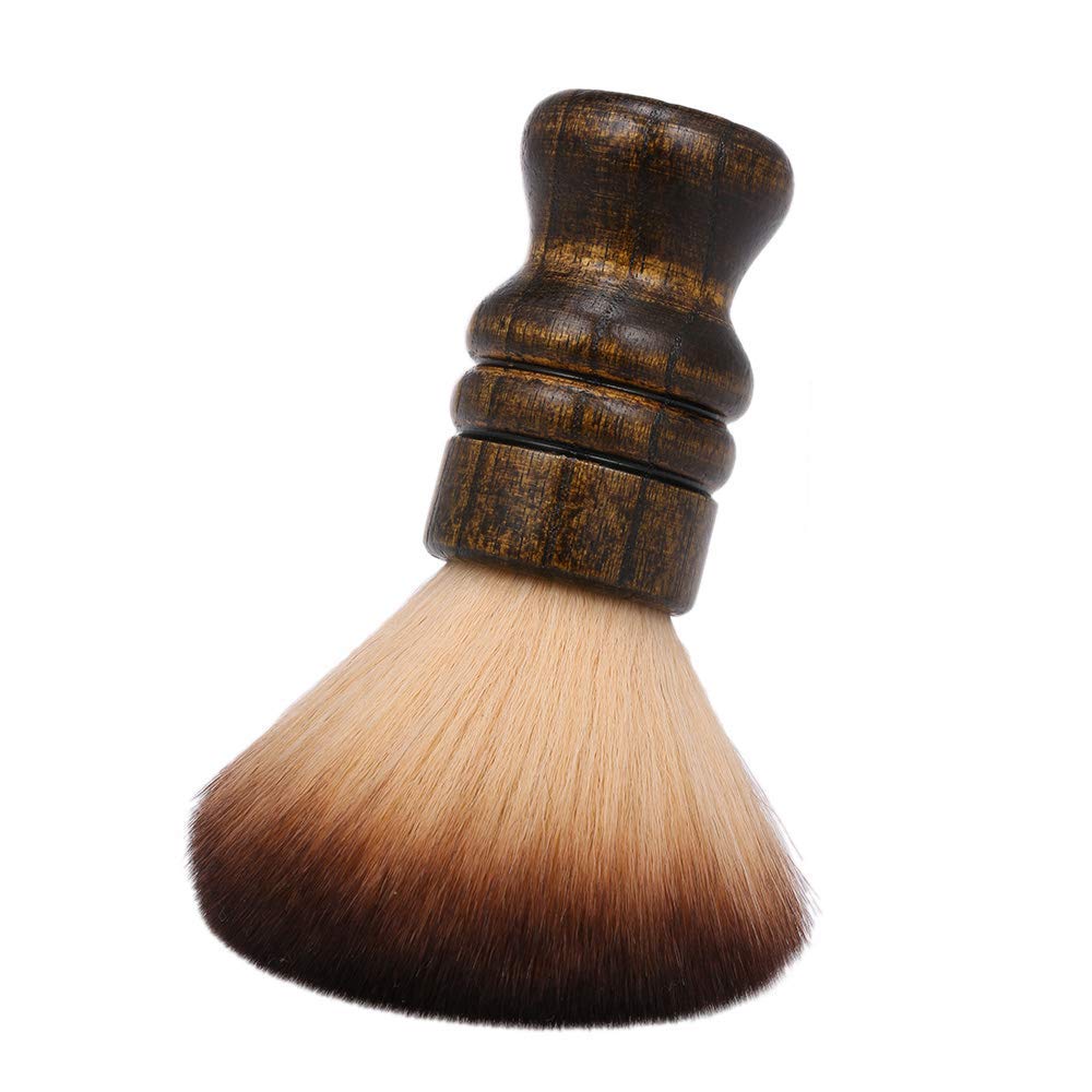Anself easy-clean barber brush rinses under water for quick maintenance.