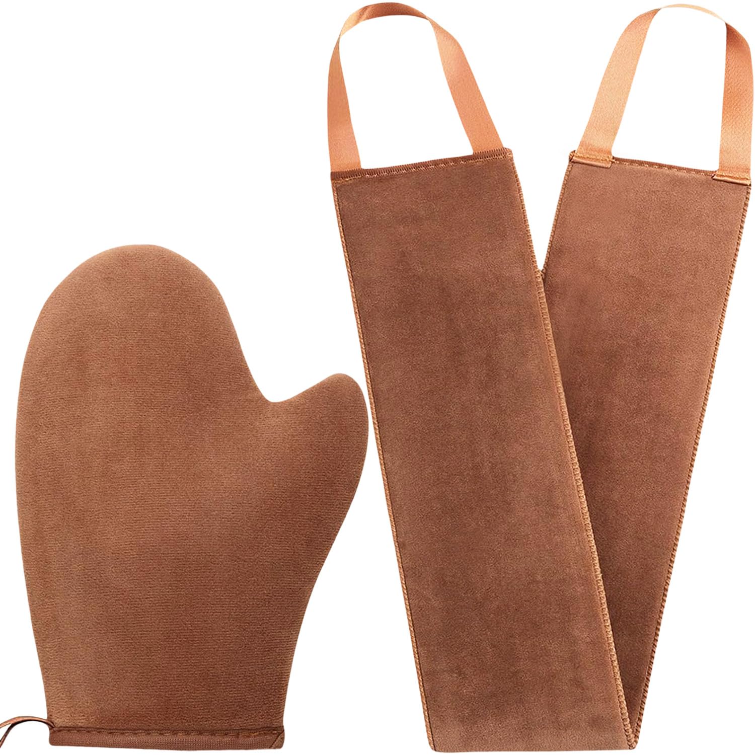 ANSPHIE 2 in 1 self tanning mitt kit front view for easy even self tan.
