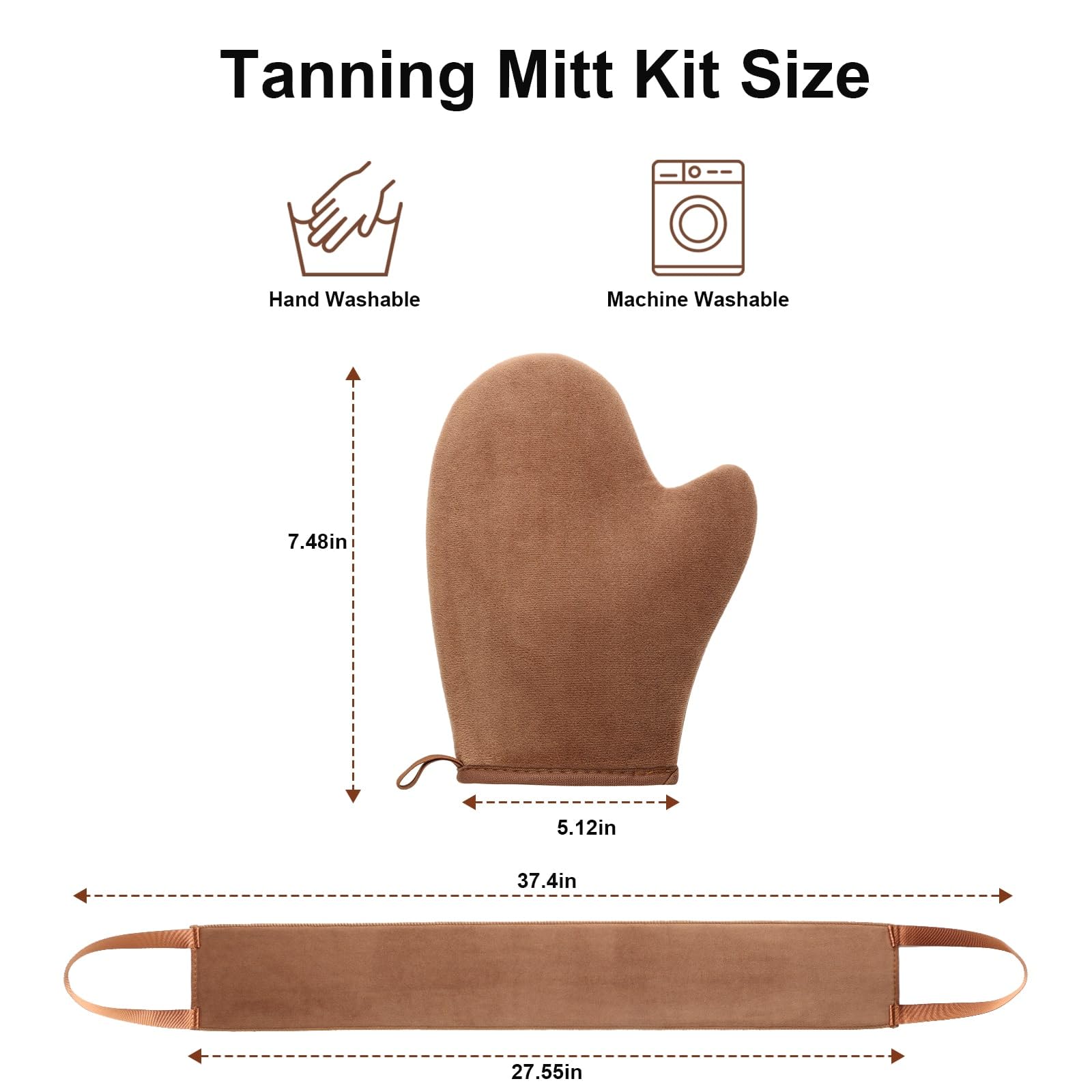 ANSPHIE easy-grip handles simplify back-tanning without assistance.