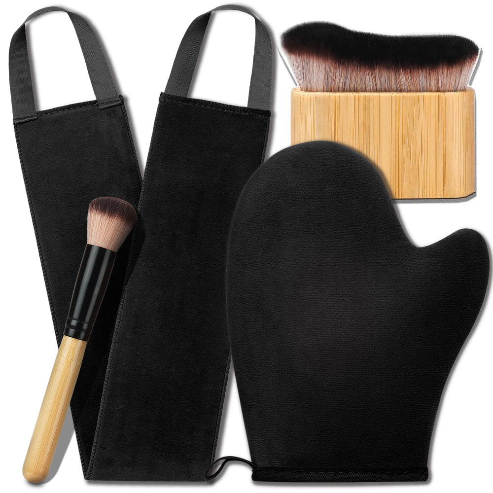 ANSPHIE guante bronceado negro para una aplicación suave y uniforme.