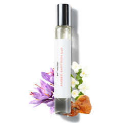 Anthology Amber Saffron 540 roll-on bottle for on-the-go fragrance, showcasing portable luxury
