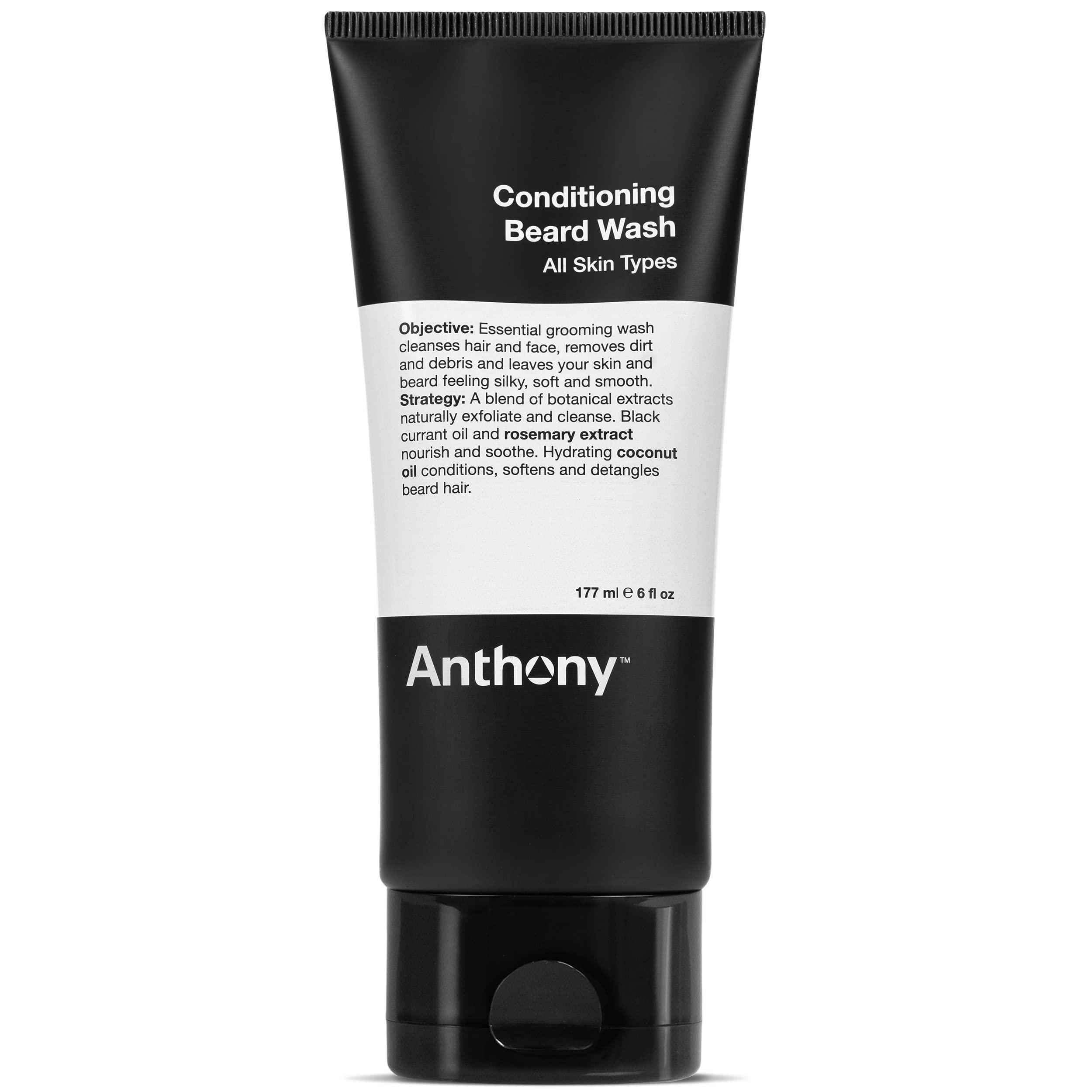 Anthony Conditioning Beard Wash bottle shows hydrating cleansing formula for beard