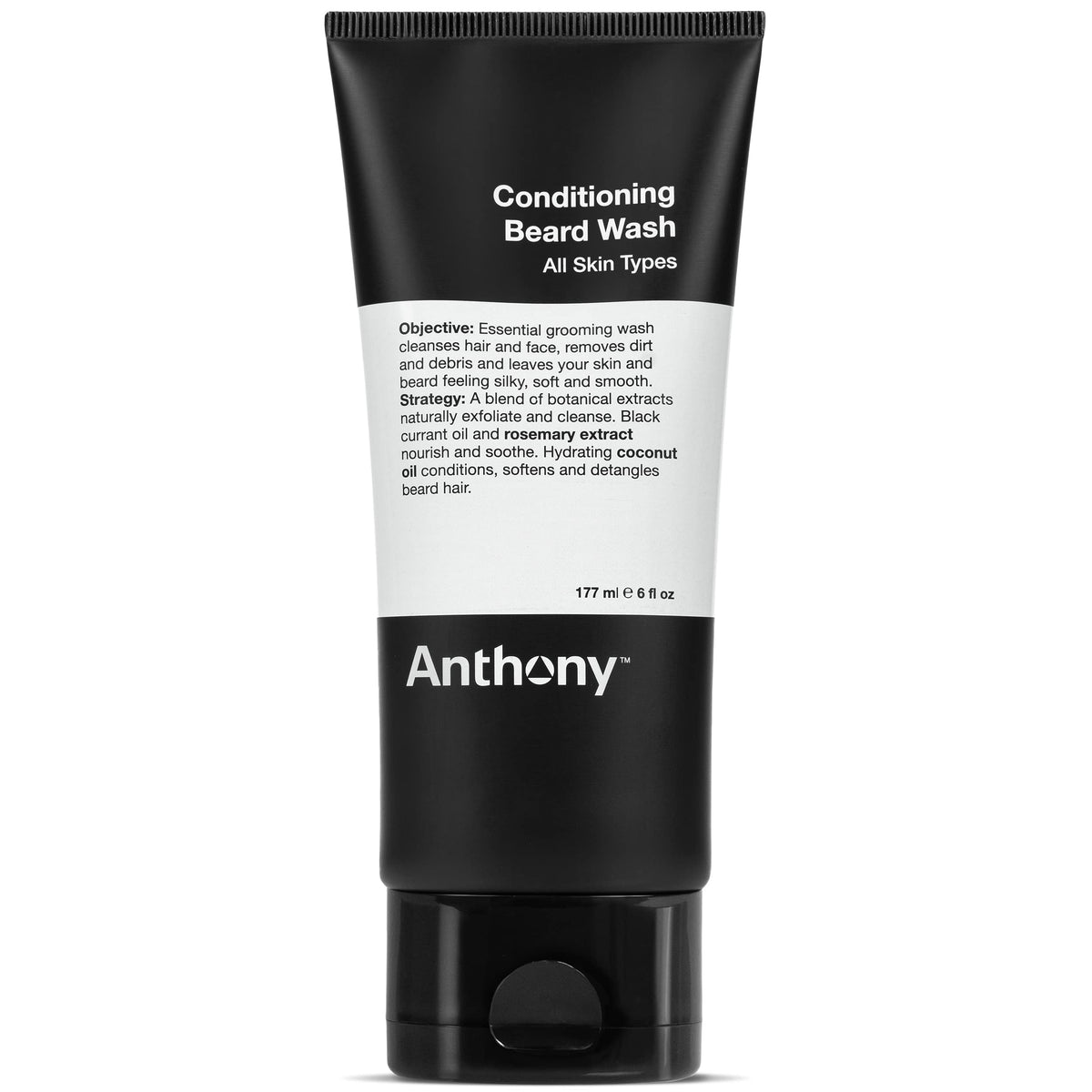Anthony Conditioning Beard Wash bottle shows hydrating cleansing formula for beard