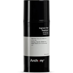 Anthony ingrown hair treatment bottle pour showing easy-on application for calming skin.