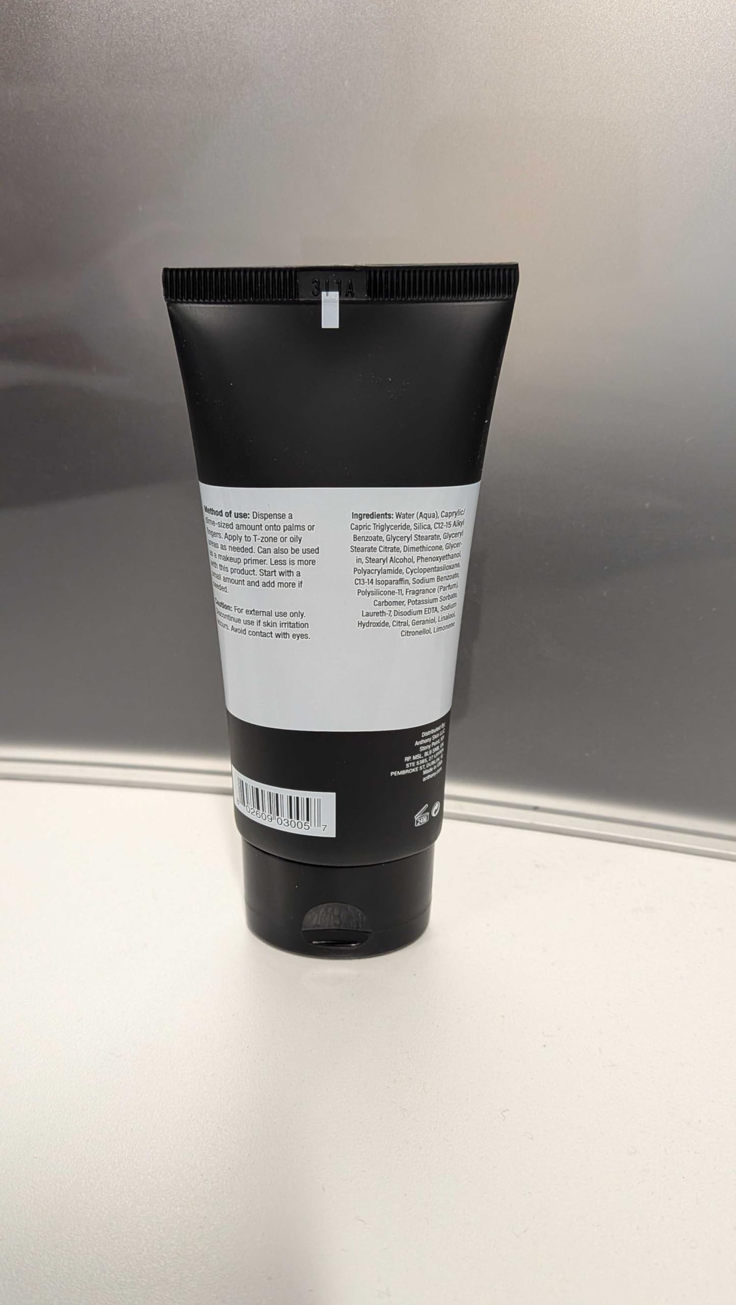 Anthony Instant Fix Oil Control 3 oz bottle is travel-friendly.