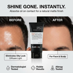 Anthony Instant Fix Oil Control lotion dispenser demonstrates easy, controlled application.