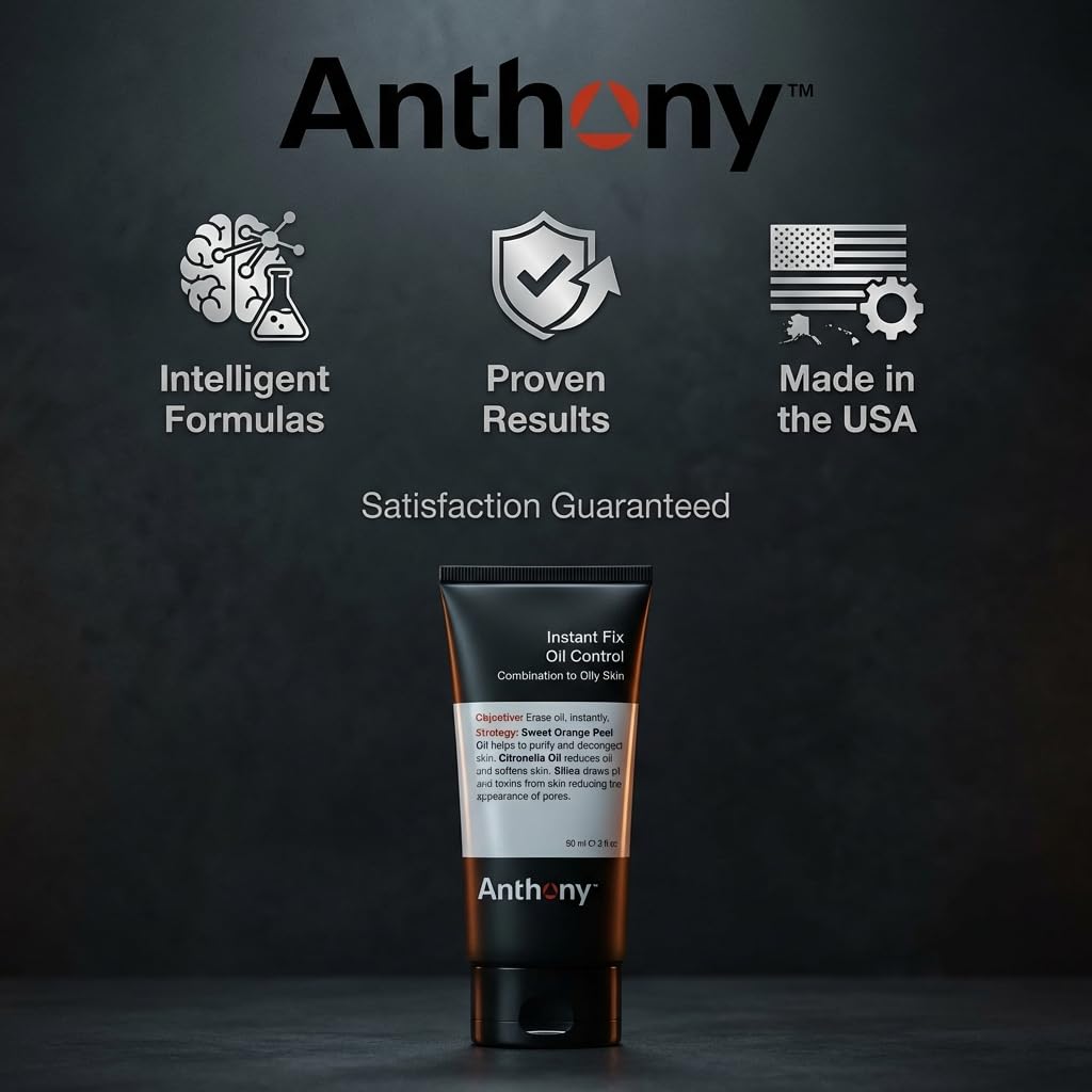 Anthony Instant Fix Oil Control close-up highlights smooth, oil-absorbing matte texture.