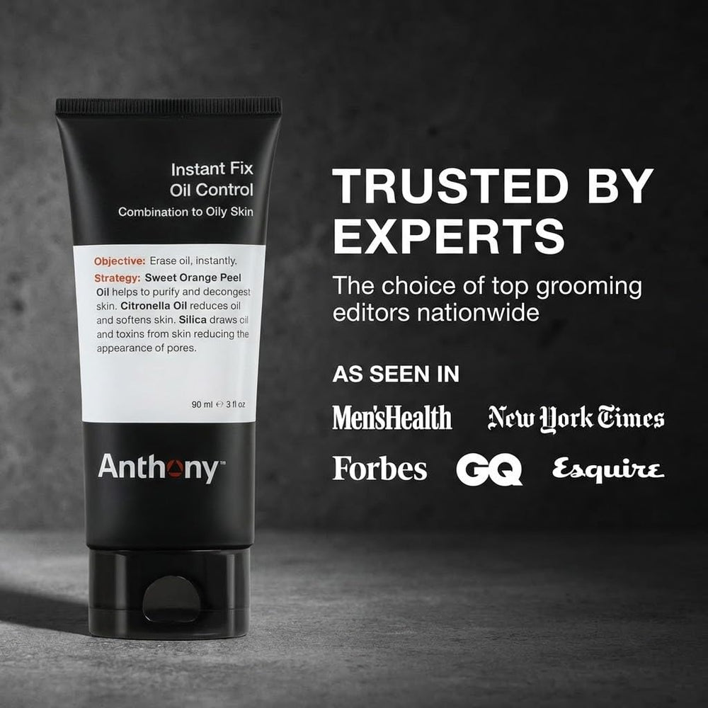 Anthony Instant Fix Oil Control with silica absorbs oil for balanced-looking skin.