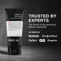 Anthony Instant Fix Oil Control with silica absorbs oil for balanced-looking skin.