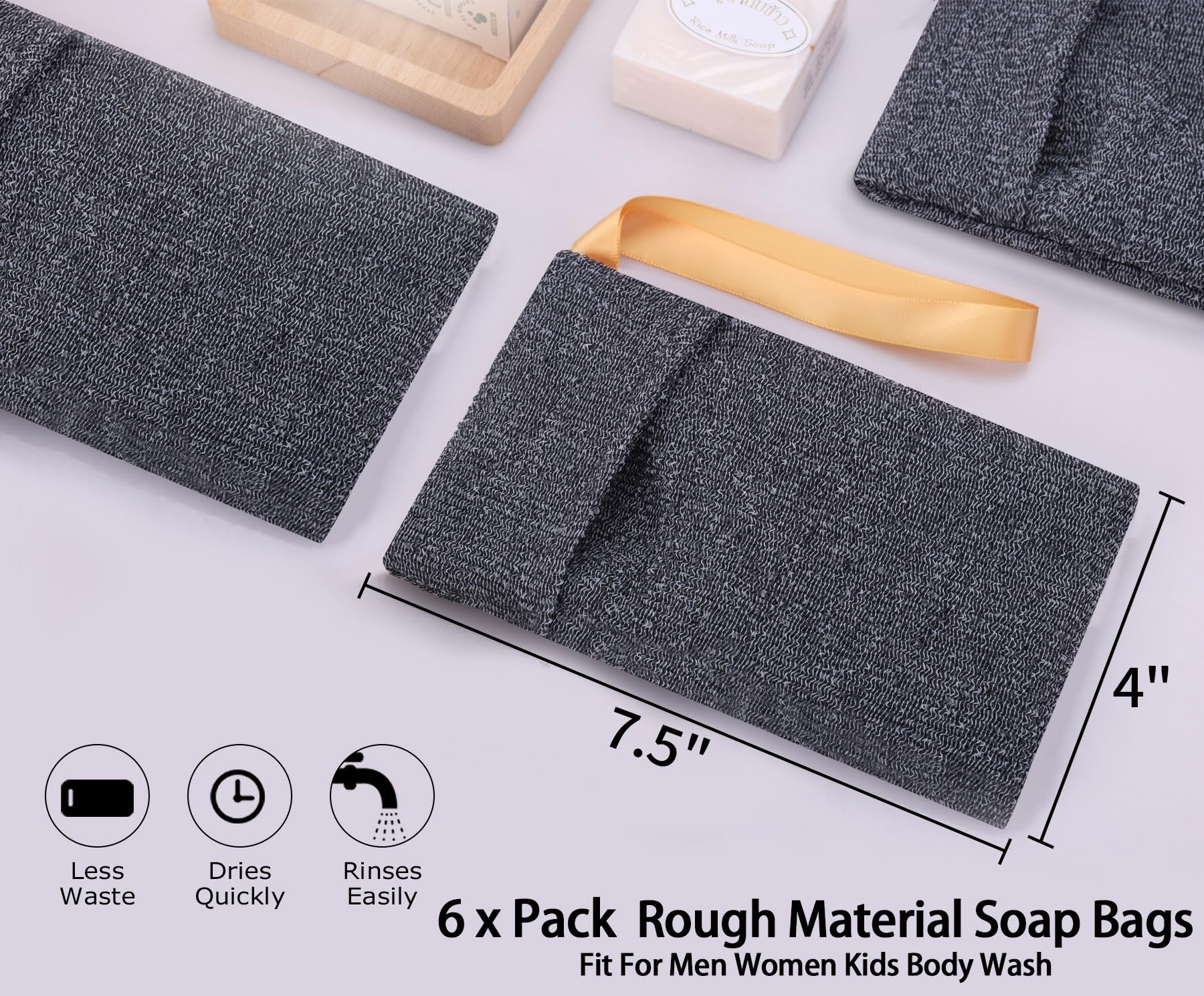 Antimbee bolsa exfoliante de jabón uso diario, mantiene la ducha limpia.