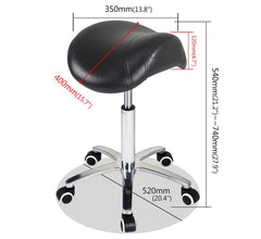 Antlu saddle stool swivel base enables easy movement across rooms.