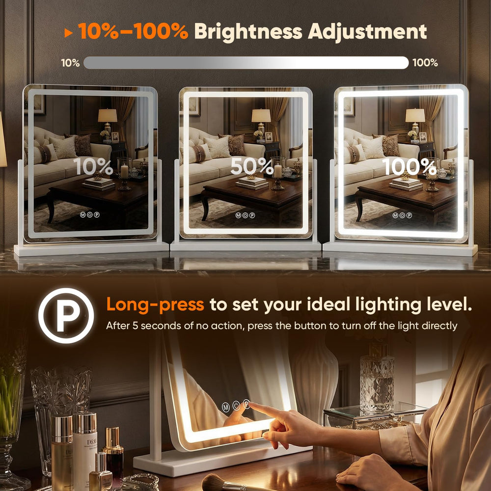 Antok vanity mirror rotates 360 degrees for flexible positioning
